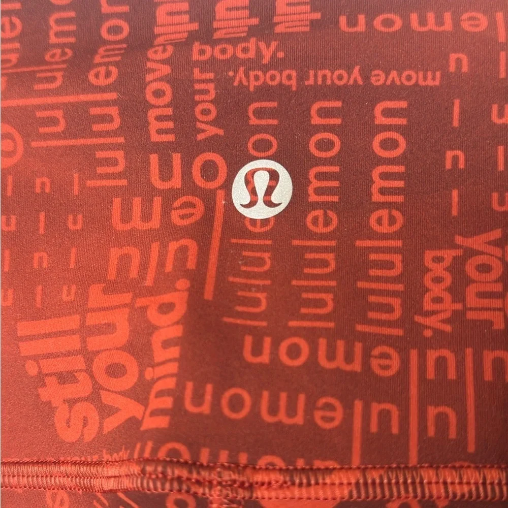 Lululemon size 0 Wunder Train HR Tight Red Logo Ombre Leggings Full Length LLBR